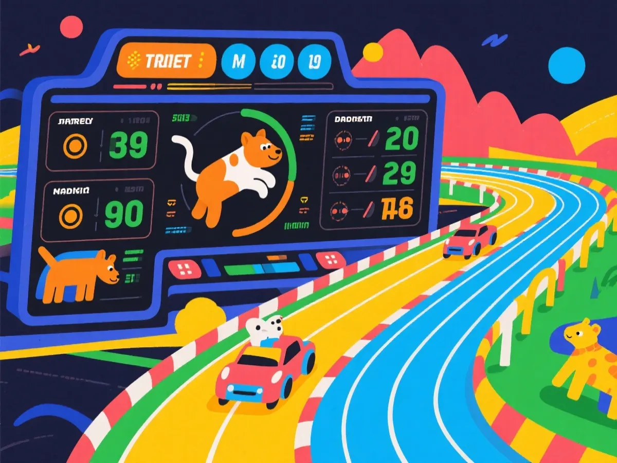 Animal competition 实时赛况可视化示意图